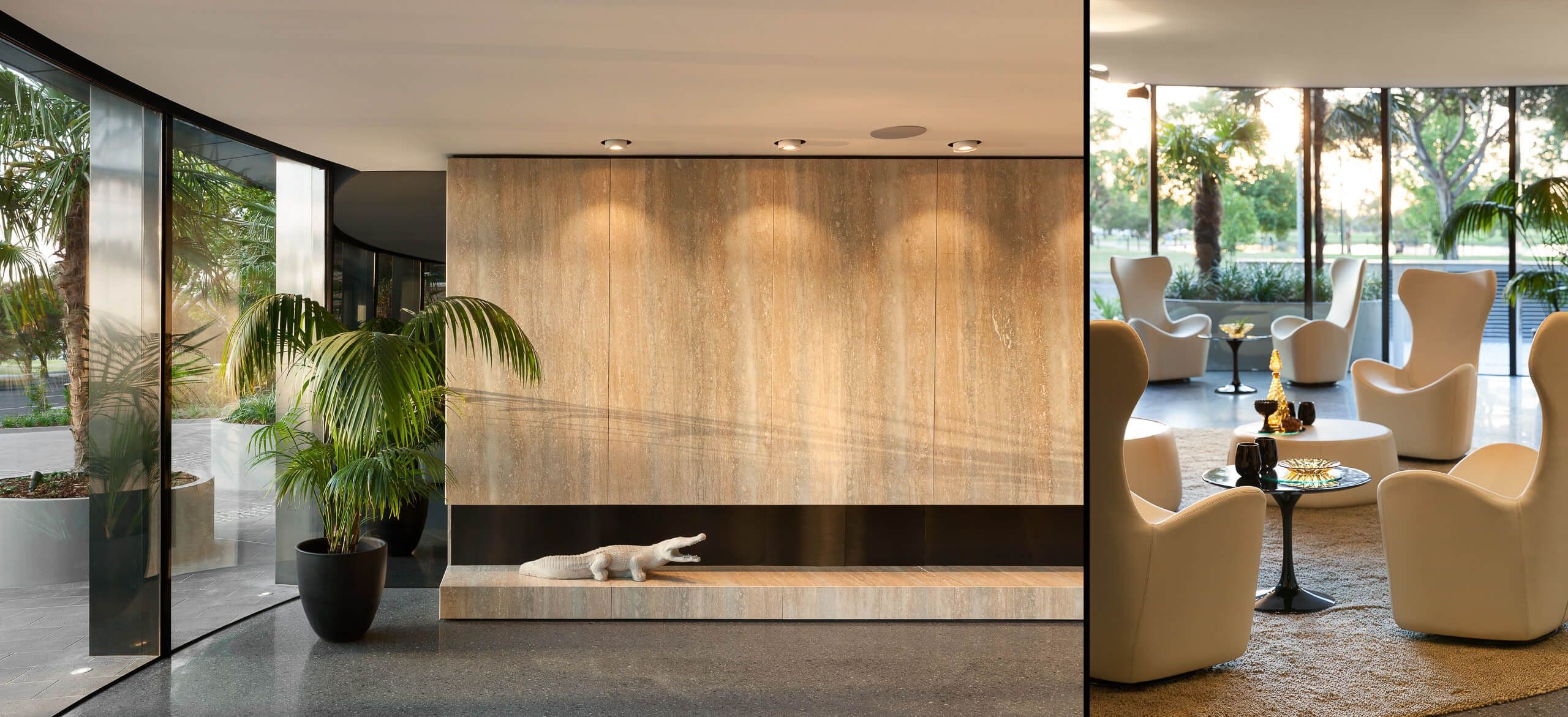 Reception and public seating areas