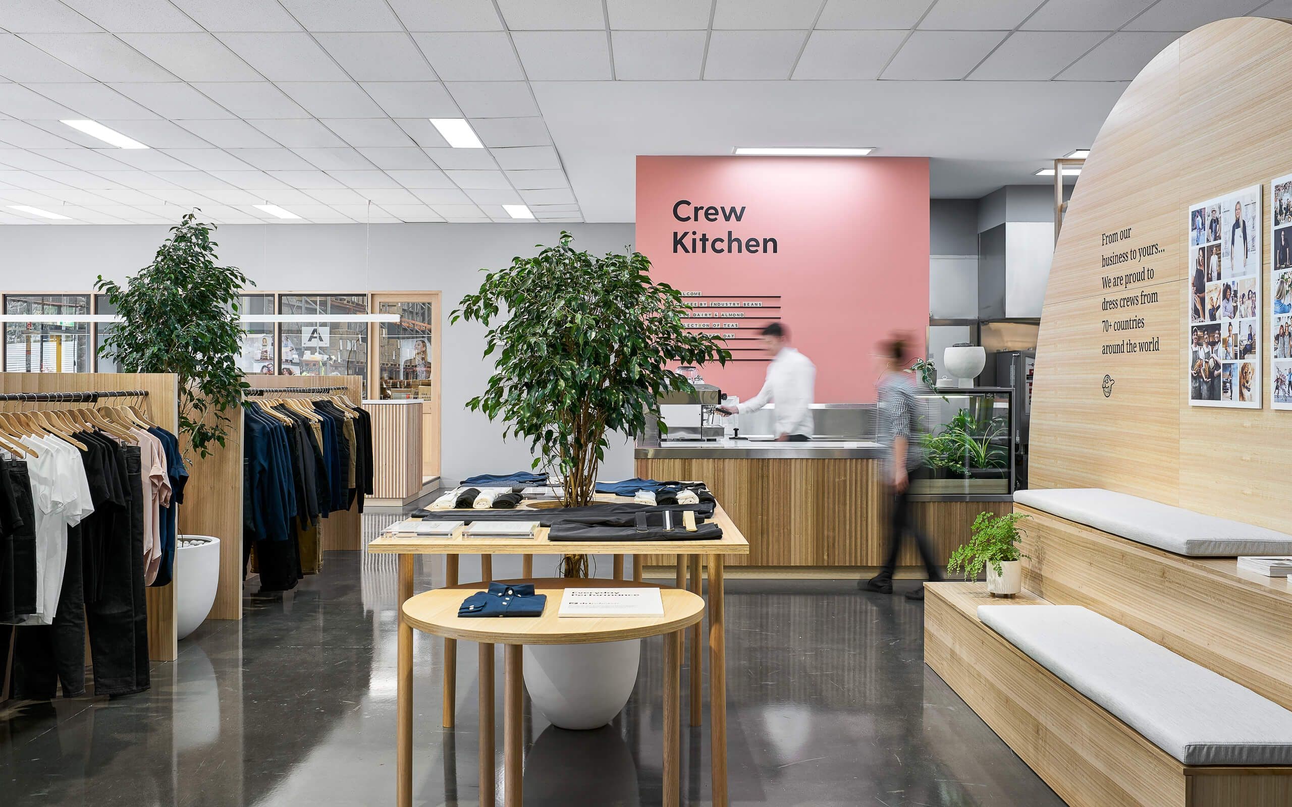 Cargo Crew  showroom shelving and seating