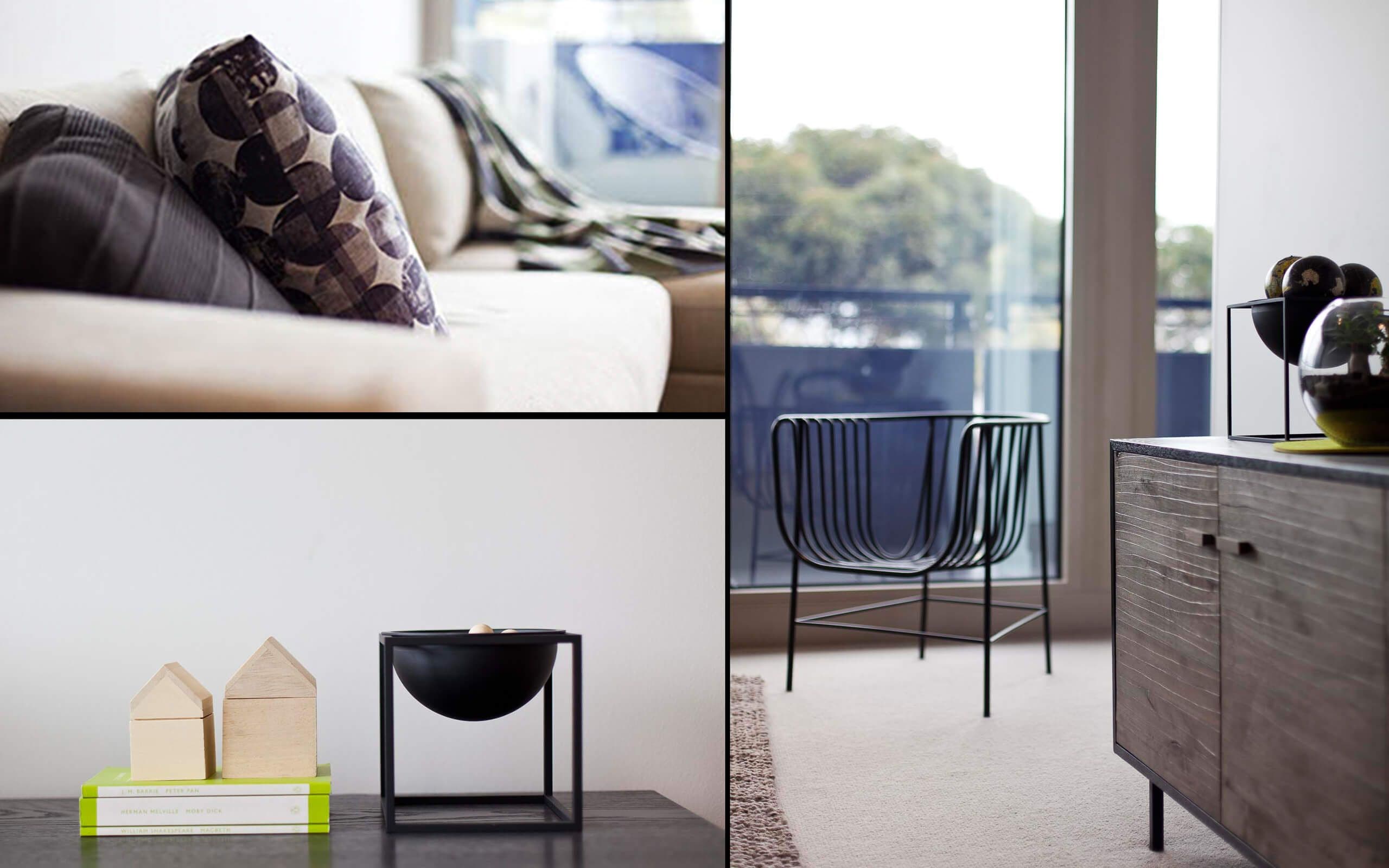 Multi photos, details of lounge