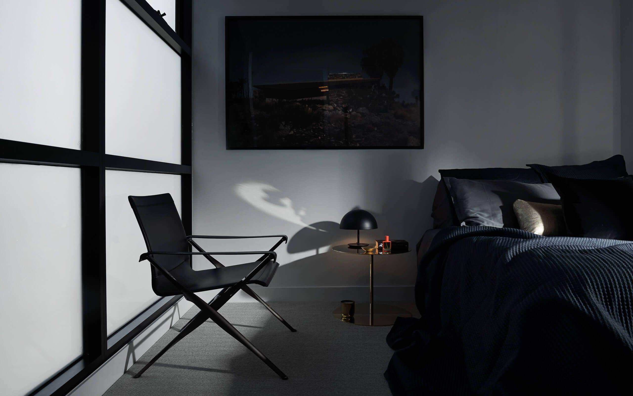 Eames chair in bedroom