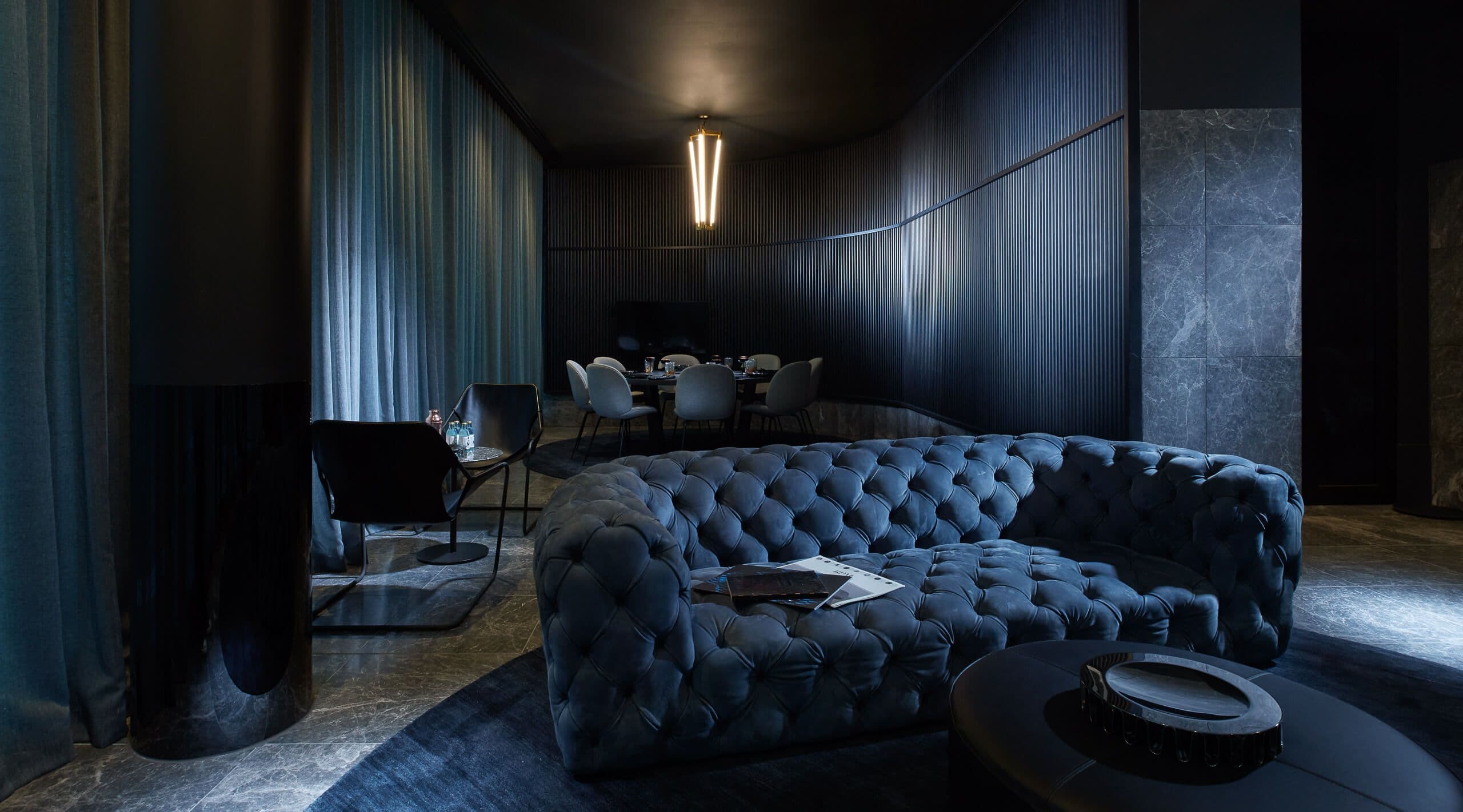 Dark furniture in a dark room