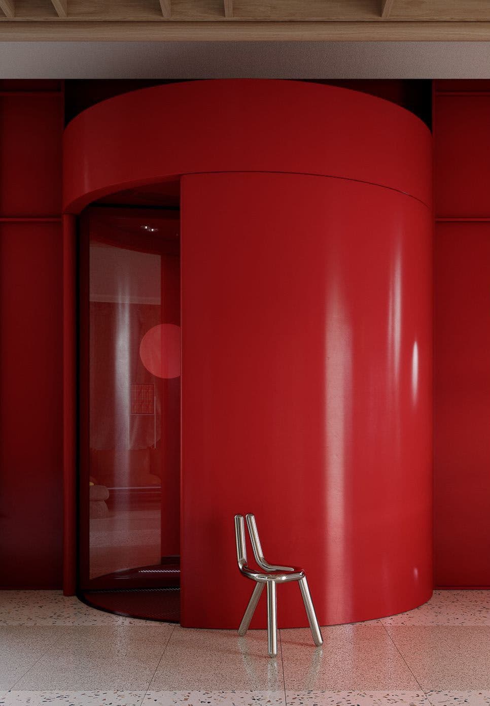 Unquie design aspect in red