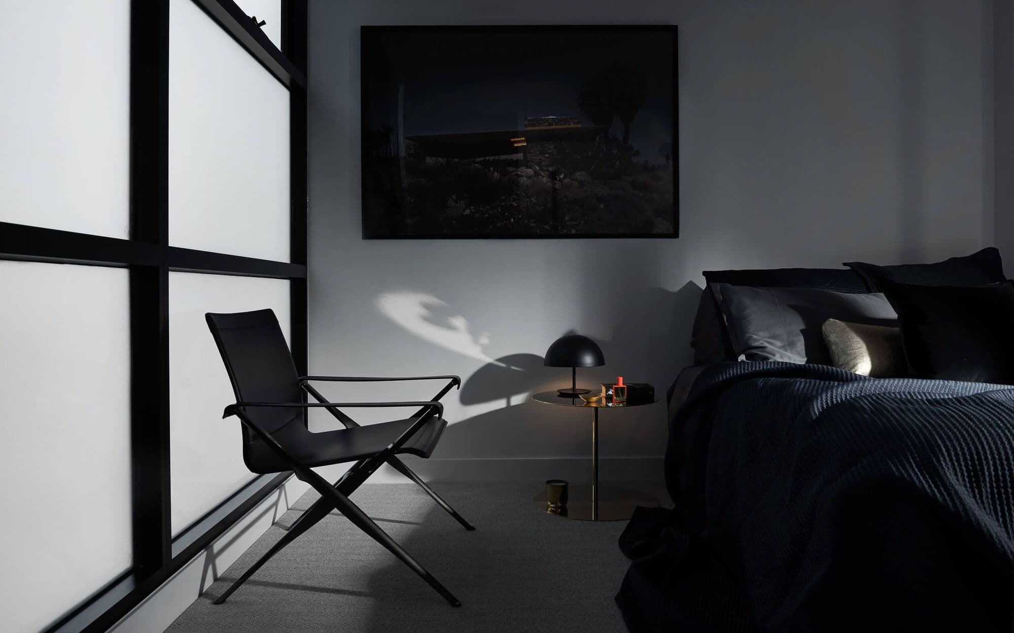 Eames chair in bedroom