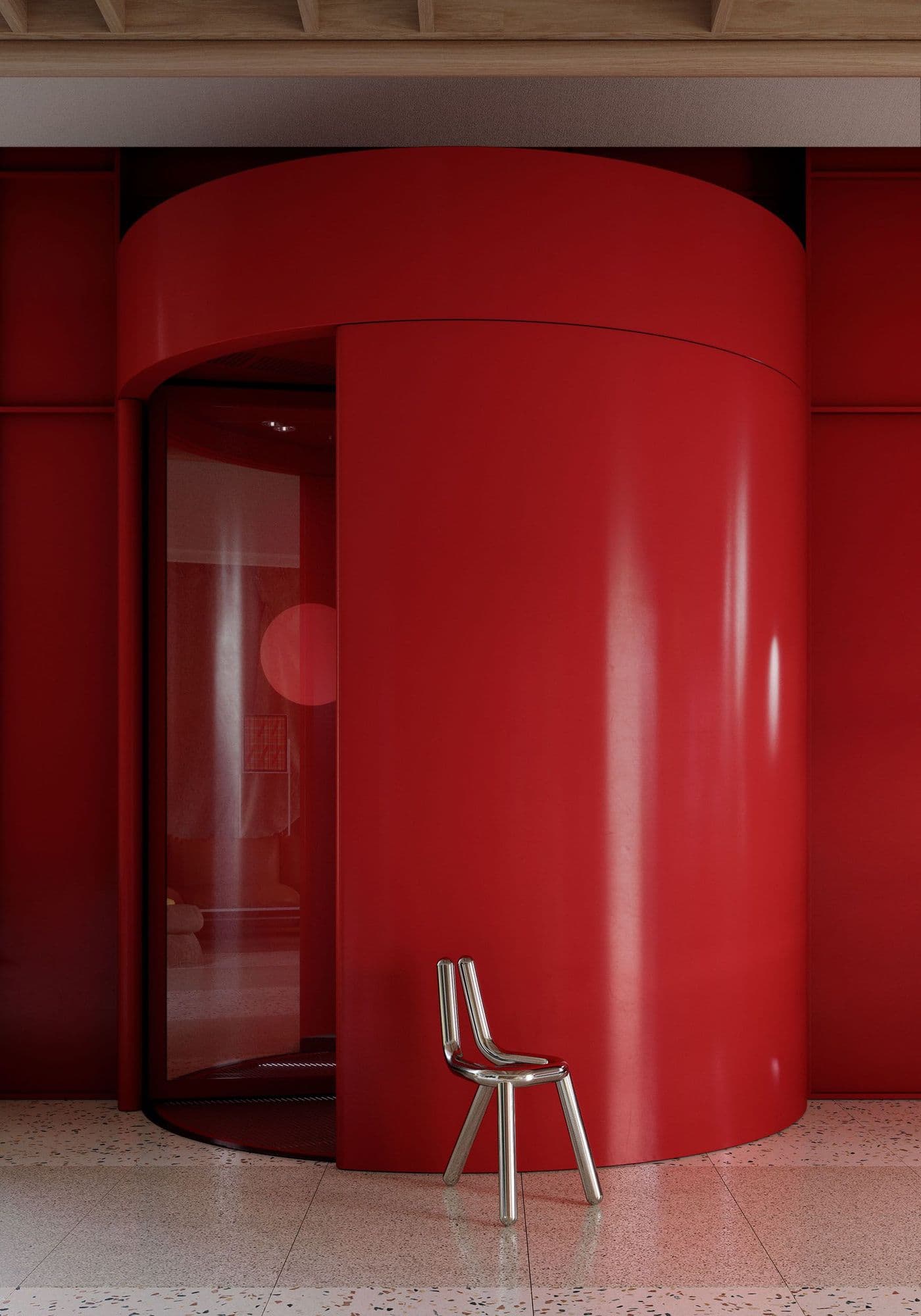 Unquie design aspect in red